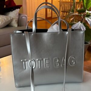 Elegant Silver Tote Bag